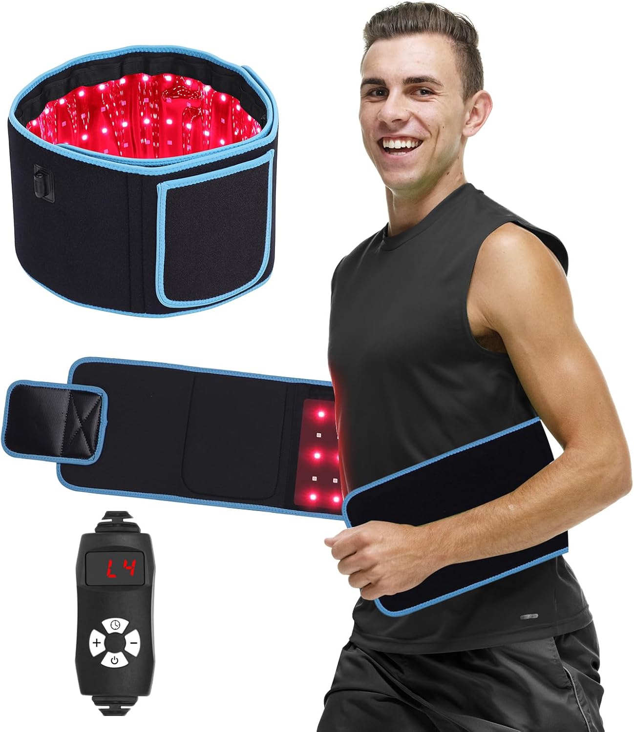 Weight Lifting Belt - LED Fototerapi Masaj Kemeri Kırmızı Işık