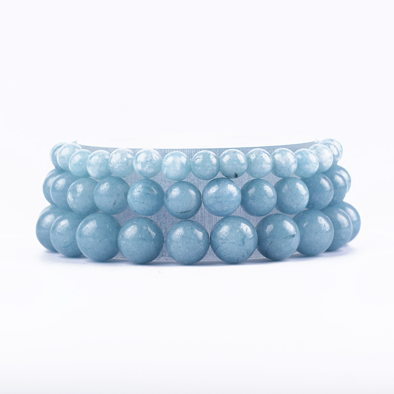 Yoga Fitness Gifts - Doğal Aquamarines bilezik el kadınlar için