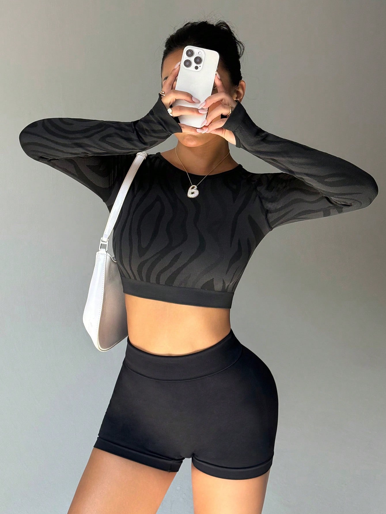 Kadın Zebra Desenli Uzun Kollu - Yoga Fitness Fit Club incelemesi ve fiyatı